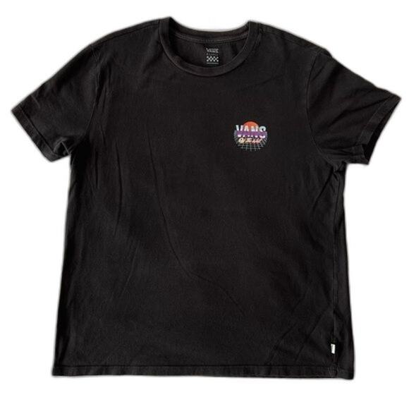 Vans Kid's XL Graphic T-Shirt Retro Style Black Short Sleeve Tee - Picture 1 of 8